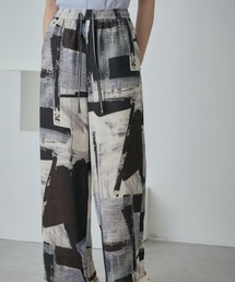 リネンブレンドオリジナルプリントパンツ