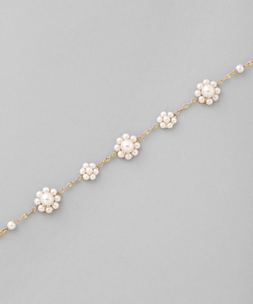 ANEMONE（アネモネ）の「パールフラワーブレスレット（ブレスレット・レディース・アイボリー・FREE）」の3枚目の写真