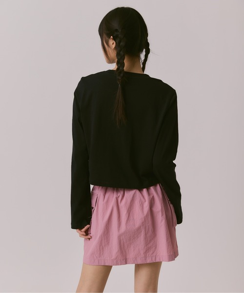 codegraphy（コードグラフィー）の「(WOMAN) WAVE Symbol Crop Long SLEEVE（Tシャツ/カットソー・レディース・ライトブルー/ホワイト/ブラック・MEDIUM/SMALL）」の10枚目の写真