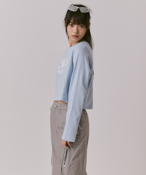 codegraphy（コードグラフィー）の「(WOMAN) WAVE Symbol Crop Long SLEEVE（Tシャツ/カットソー・レディース・ライトブルー/ホワイト/ブラック・MEDIUM/SMALL）」の13枚目の写真
