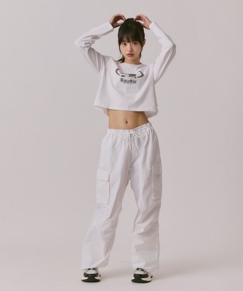 codegraphy（コードグラフィー）の「(WOMAN) WAVE Symbol Crop Long SLEEVE（Tシャツ/カットソー・レディース・ライトブルー/ホワイト/ブラック・MEDIUM/SMALL）」の20枚目の写真