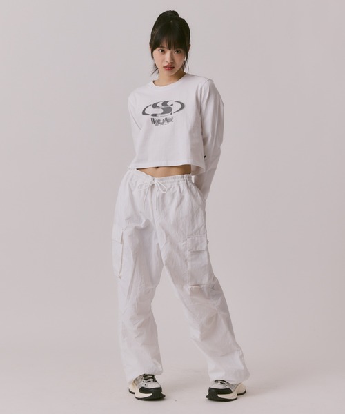 codegraphy（コードグラフィー）の「(WOMAN) WAVE Symbol Crop Long SLEEVE（Tシャツ/カットソー・レディース・ライトブルー/ホワイト/ブラック・MEDIUM/SMALL）」の19枚目の写真