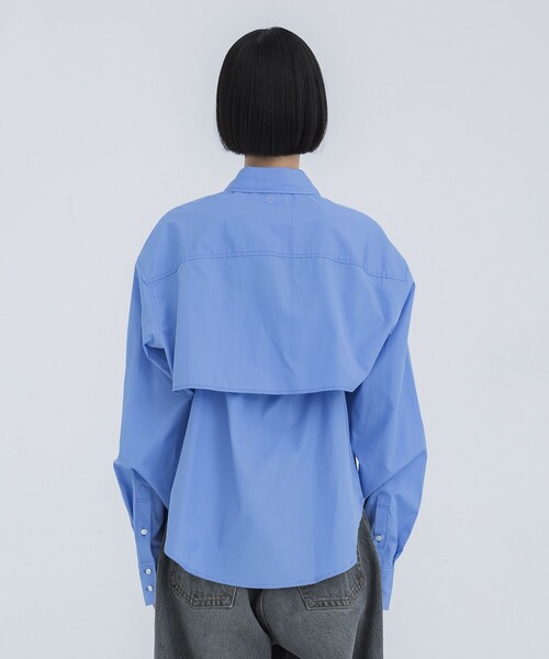 BASICKS(ベイシックス)の「【BASICKS/ベーシックス】カットアウトトーマスメイソンシャツ(シャツ/ブラウス・レディース・ホワイト/ブルー・S)」の7枚目の写真