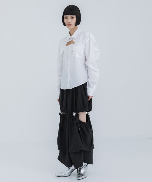 BASICKS(ベイシックス)の「【BASICKS/ベーシックス】カットアウトトーマスメイソンシャツ(シャツ/ブラウス・レディース・ホワイト/ブルー・S)」の18枚目の写真