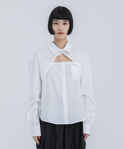 BASICKS(ベイシックス)の「【BASICKS/ベーシックス】カットアウトトーマスメイソンシャツ(シャツ/ブラウス・レディース・ホワイト/ブルー・S)」の19枚目の写真