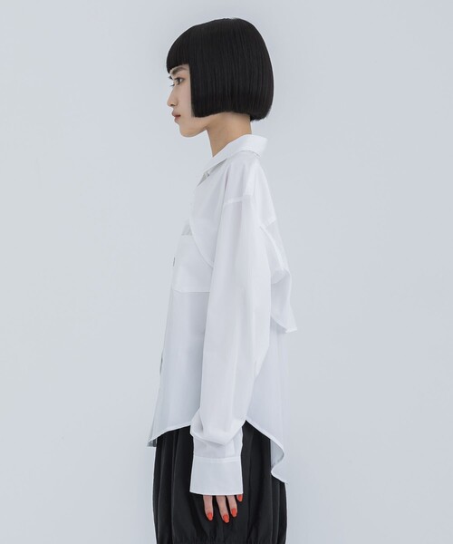 BASICKS(ベイシックス)の「【BASICKS/ベーシックス】カットアウトトーマスメイソンシャツ(シャツ/ブラウス・レディース・ホワイト/ブルー・S)」の20枚目の写真