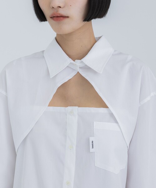 BASICKS(ベイシックス)の「【BASICKS/ベーシックス】カットアウトトーマスメイソンシャツ(シャツ/ブラウス・レディース・ホワイト/ブルー・S)」の22枚目の写真