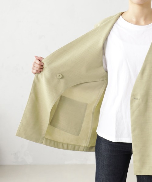 FOUND GOOD(ファウンドグッド)の「リネンライクベスト(ベスト・レディース・ブラック/アイボリー/グリーン系2/イエロー系2・S/M/L)」の20枚目の写真