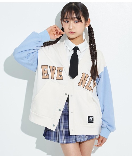 ANAP GiRL(アナップガール)の「ANAPR+S【リラスポ】2WAYネクタイ付BIGシャツ(ユニセックス)(シャツ/ブラウス・キッズ・ホワイト・S/M)」の9枚目の写真