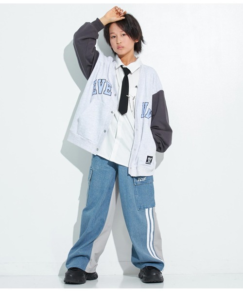 ANAP GiRL(アナップガール)の「ANAPR+S【リラスポ】2WAYネクタイ付BIGシャツ(ユニセックス)(シャツ/ブラウス・キッズ・ホワイト・S/M)」の18枚目の写真