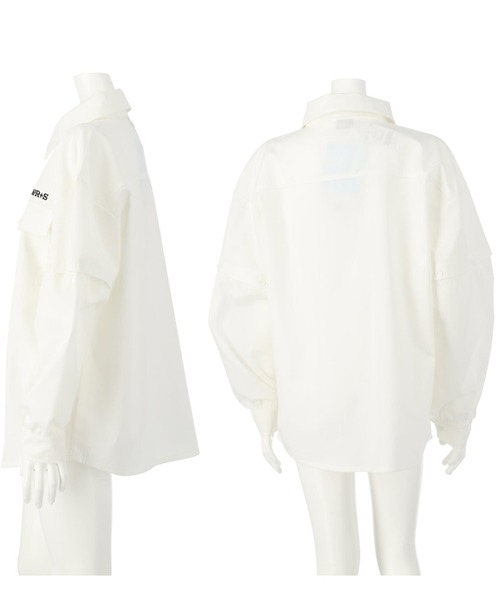 ANAP GiRL(アナップガール)の「ANAPR+S【リラスポ】2WAYネクタイ付BIGシャツ(ユニセックス)(シャツ/ブラウス・キッズ・ホワイト・S/M)」の21枚目の写真