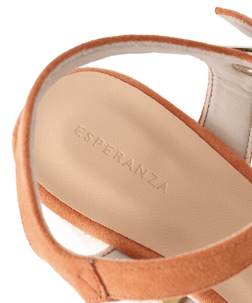 ESPERANZA(エスペランサ)の「一体底ソフトスクエアトゥサンダル 24SS(サンダル・レディース・オレンジ系その他2/ブラック系/チョコ・S/M/L/LL)」の18枚目の写真