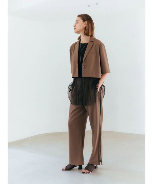 YECCA VECCA（イェッカヴェッカ）の「【2点SET】マルチwayチュールオーバーキャミSET/Tee（Tシャツ/カットソー・レディース・ブラック/オフホワイト・FREE）」の14枚目の写真