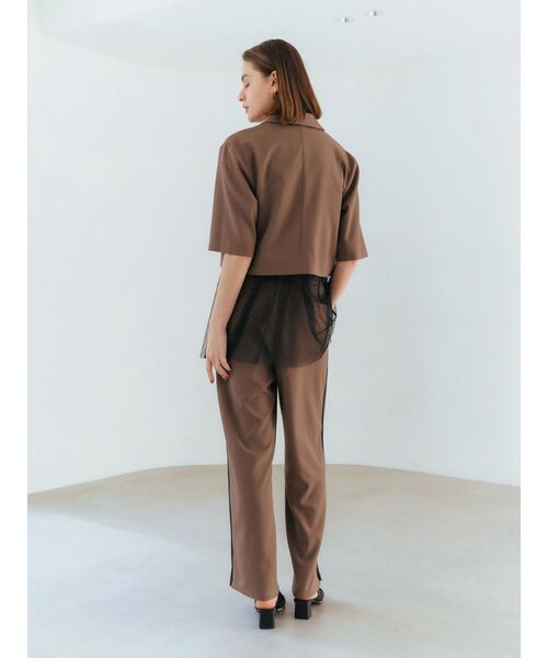 YECCA VECCA（イェッカヴェッカ）の「【2点SET】マルチwayチュールオーバーキャミSET/Tee（Tシャツ/カットソー・レディース・ブラック/オフホワイト・FREE）」の16枚目の写真