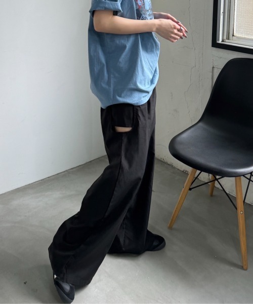 nemne store（ネンネストア）の「《Delfy》サイドカッティングスラックス（スラックス・レディース・グレー/ネイビー/ブラック・SMALL/MEDIUM）」の11枚目の写真