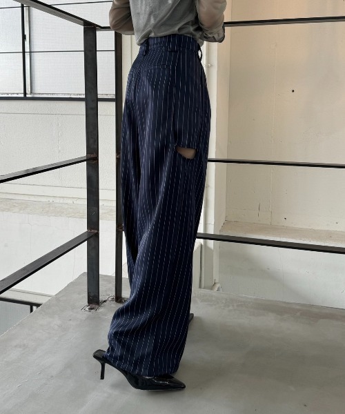 nemne store（ネンネストア）の「《Delfy》サイドカッティングスラックス（スラックス・レディース・グレー/ネイビー/ブラック・SMALL/MEDIUM）」の20枚目の写真