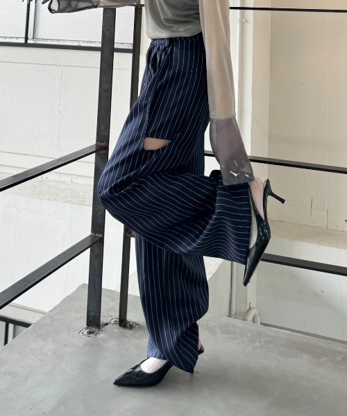 nemne store（ネンネストア）の「《Delfy》サイドカッティングスラックス（スラックス・レディース・グレー/ネイビー/ブラック・SMALL/MEDIUM）」の22枚目の写真