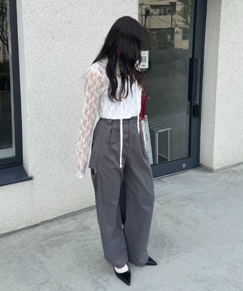 セール】《Delfy》サイドカッティングスラックス（スラックス）｜nemne