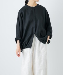 かぐれ | リネンクルーネックシャツカーディガン(Tシャツ/カットソー)
