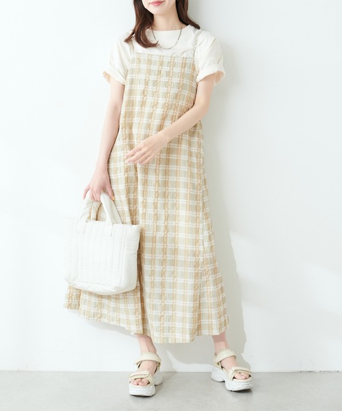 natural couture(ナチュラルクチュール)の「バックオープンワンピース(ワンピース・レディース・ブルー/グレー/ブラック/ベージュ・FREE)」の22枚目の写真