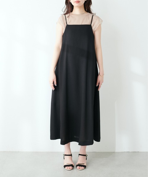 natural couture(ナチュラルクチュール)の「バックオープンワンピース(ワンピース・レディース・ブルー/グレー/ブラック/ベージュ・FREE)」の13枚目の写真