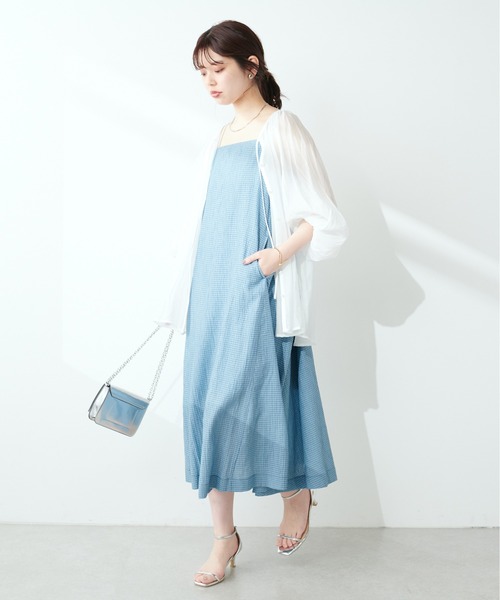 natural couture(ナチュラルクチュール)の「バックオープンワンピース(ワンピース・レディース・ブルー/グレー/ブラック/ベージュ・FREE)」の15枚目の写真