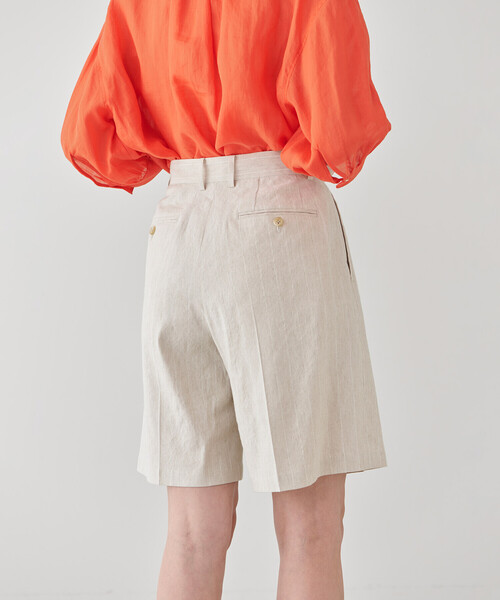 LE GLAZIK（ルグラジック）の「LE GLAZIK |  リネン ショートパンツ STRIPE WOMEN（その他パンツ・レディース・ベージュ系その他・36/34）」の14枚目の写真