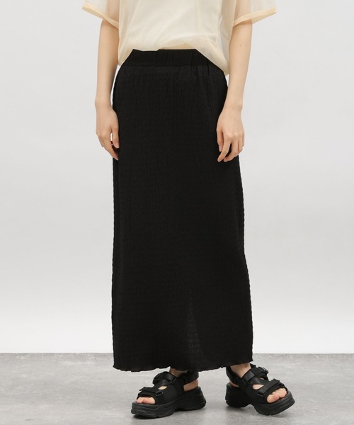 LAKOLE（ラコレ）の「シャーリングナロースカート / 118342（スカート・レディース・ライム/ブルー/ブラック/アイボリー・FREE）」の13枚目の写真