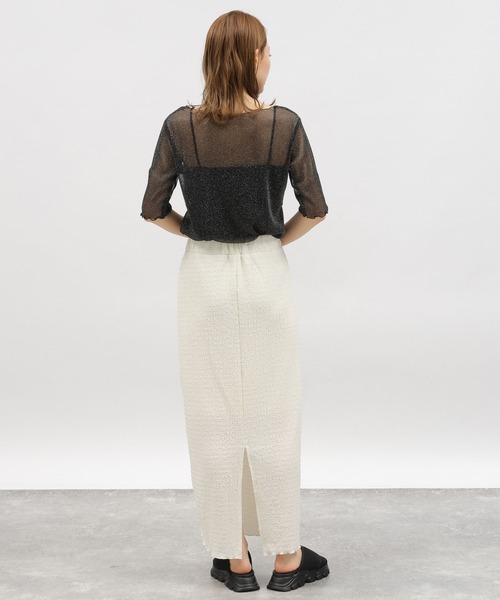 LAKOLE（ラコレ）の「シャーリングナロースカート / 118342（スカート・レディース・ライム/ブルー/ブラック/アイボリー・FREE）」の18枚目の写真