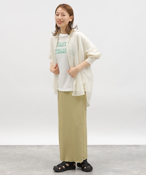 LAKOLE（ラコレ）の「シャーリングナロースカート / 118342（スカート・レディース・ライム/ブルー/ブラック/アイボリー・FREE）」の21枚目の写真