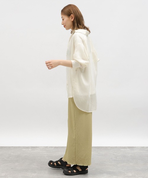 LAKOLE（ラコレ）の「シャーリングナロースカート / 118342（スカート・レディース・ライム/ブルー/ブラック/アイボリー・FREE）」の22枚目の写真