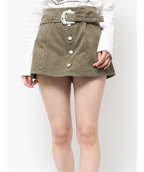 jouetie（ジュエティ）の「ローウエストベルトスカパン（スカート・レディース・ピンク/ブラック/カーキ・MEDIUM）」の14枚目の写真