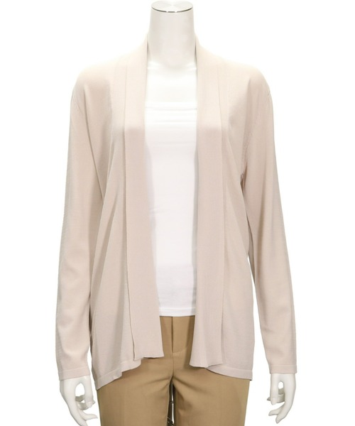 TOKYO SHIRTS(トウキョウシャツ)の「前立てリブトッパーニットカーディガン(ニット/セーター・レディース・ブラック/ネイビー/ベージュ・M/L)」の10枚目の写真