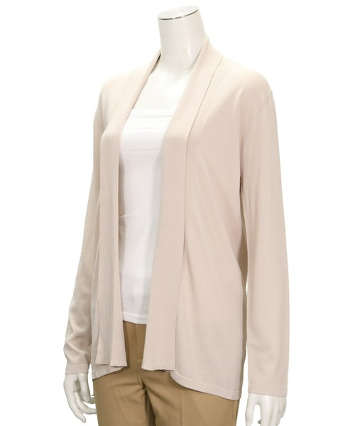 TOKYO SHIRTS(トウキョウシャツ)の「前立てリブトッパーニットカーディガン(ニット/セーター・レディース・ブラック/ネイビー/ベージュ・M/L)」の11枚目の写真