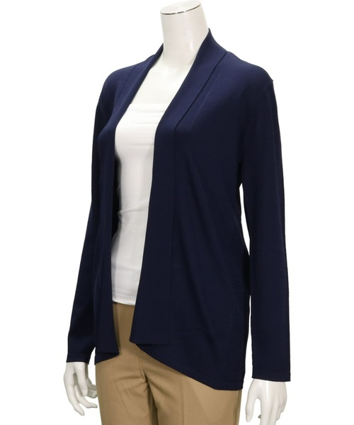 TOKYO SHIRTS(トウキョウシャツ)の「前立てリブトッパーニットカーディガン(ニット/セーター・レディース・ブラック/ネイビー/ベージュ・M/L)」の15枚目の写真