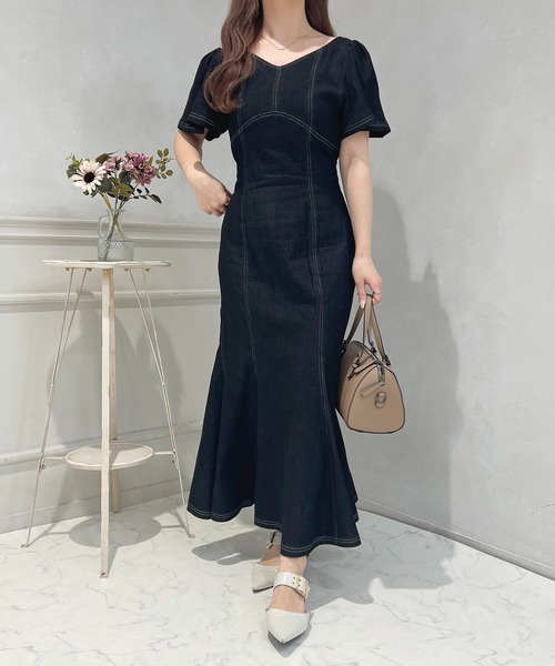 アプレジュール apresjour 袖フレアマーメイドワンピース アプレ 袖フレアマーメイドワンピース（ワンピース）｜apres jour