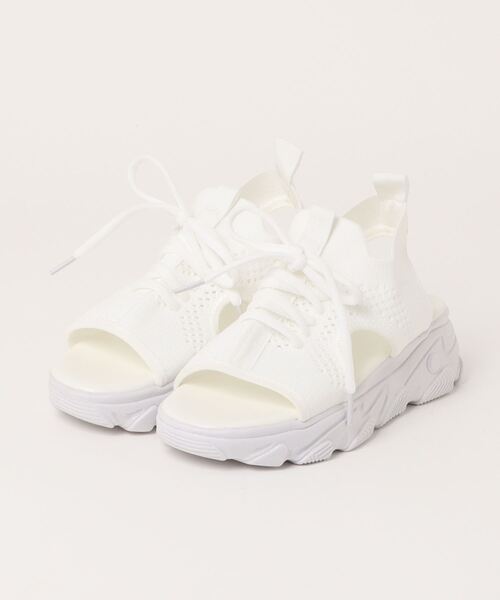 Ritzy(リッツィー)の「厚底 スニーカー スポーツサンダル(サンダル・レディース・ベージュ/ホワイト/ブラック・23/24/25/22.5/24.5/23.5)」の1枚目の写真