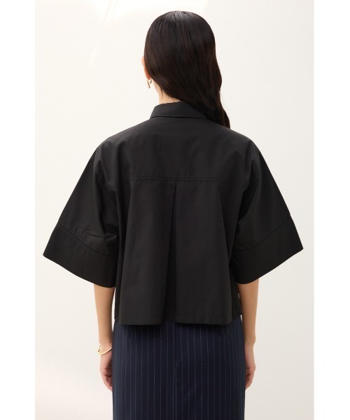 crie conforto(クリーコンフォルト)の「クロップドシャツ(シャツ/ブラウス・レディース・オフホワイト/ブラック/ライトブルー・FREE)」の10枚目の写真