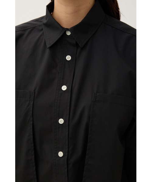 crie conforto(クリーコンフォルト)の「クロップドシャツ(シャツ/ブラウス・レディース・オフホワイト/ブラック/ライトブルー・FREE)」の12枚目の写真