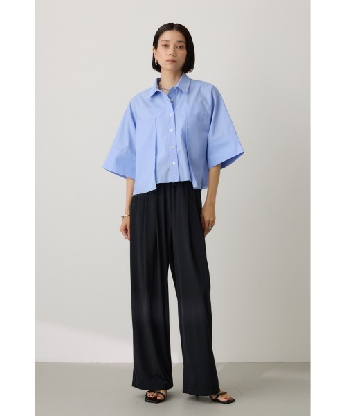 crie conforto(クリーコンフォルト)の「クロップドシャツ(シャツ/ブラウス・レディース・オフホワイト/ブラック/ライトブルー・FREE)」の13枚目の写真