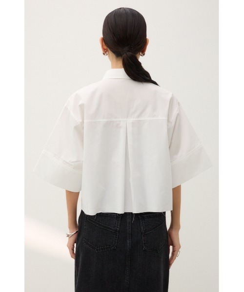 crie conforto(クリーコンフォルト)の「クロップドシャツ(シャツ/ブラウス・レディース・オフホワイト/ブラック/ライトブルー・FREE)」の20枚目の写真