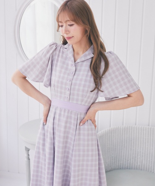 アリーム シアースリーブチェックワンピース シアースリーブチェックワンピース/Areeam（アリーム）の