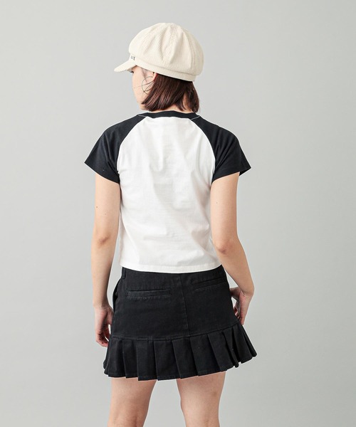 X-girl（エックスガール）の「BURNING HEART RAGLAN S/S BABY