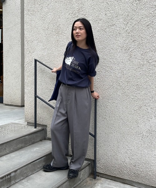 BROKEN BASE(ブロークンベース)の「タックワイドスラックス(スラックス・メンズ・ブラック/グレー・MEDIUM/LARGE)」の20枚目の写真