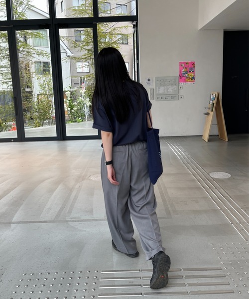 BROKEN BASE(ブロークンベース)の「タックワイドスラックス(スラックス・メンズ・ブラック/グレー・MEDIUM/LARGE)」の14枚目の写真