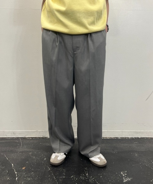 BROKEN BASE(ブロークンベース)の「タックワイドスラックス(スラックス・メンズ・ブラック/グレー・MEDIUM/LARGE)」の10枚目の写真