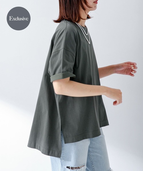 SHELTECH（シェルテック）の「『別注』SHELTECH×Sonny Label　オーバーサイズTシャツ（Tシャツ/カットソー・レディース・ブラック/オフホワイト/チャコールグレー・FREE）」の3枚目の写真