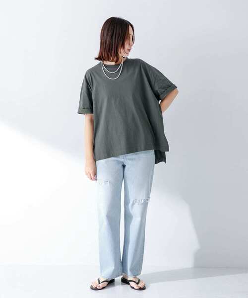 SHELTECH（シェルテック）の「『別注』SHELTECH×Sonny Label　オーバーサイズTシャツ（Tシャツ/カットソー・レディース・ブラック/オフホワイト/チャコールグレー・FREE）」の19枚目の写真