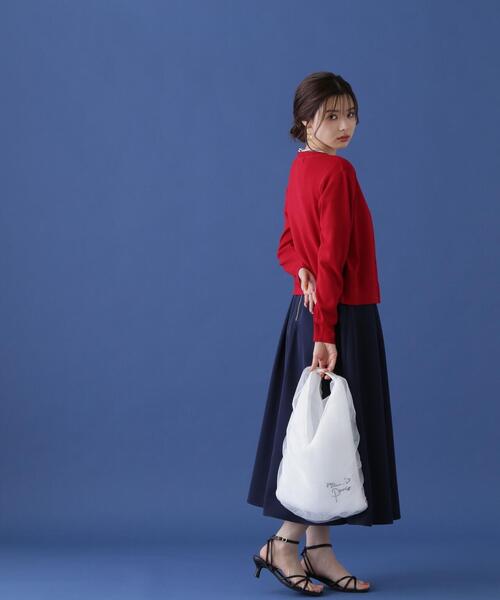 PROPORTION BODY DRESSING(プロポーションボディドレッシング)の「ポイント刺繍ニットカーディガン / 1214274601(カーディガン/ボレロ・レディース・レッド/ホワイト/ブルー・FREE)」の12枚目の写真