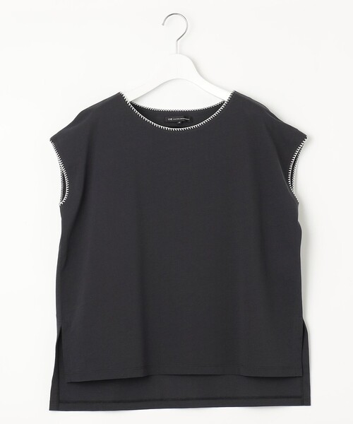 23区 L(ニジュウサンクオオキイサイズ)の「【洗える】トリミングジャージー カットソー(Tシャツ/カットソー・レディース・ホワイト系/ベージュ系/ブラック系・46/44)」の14枚目の写真